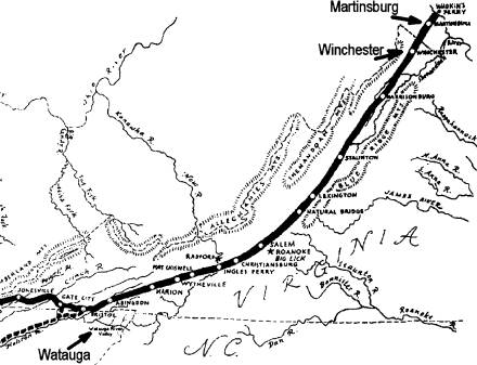 Route to the Watauga